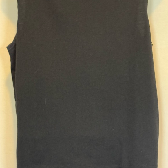 H-92 ChinaWear Black & White Embroidered Sleeveless Summer‎ Blouse Size L - Picture 9 of 14